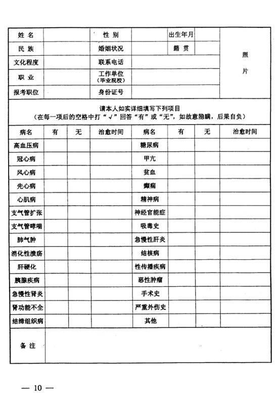 公务员考试体检项目全面解析