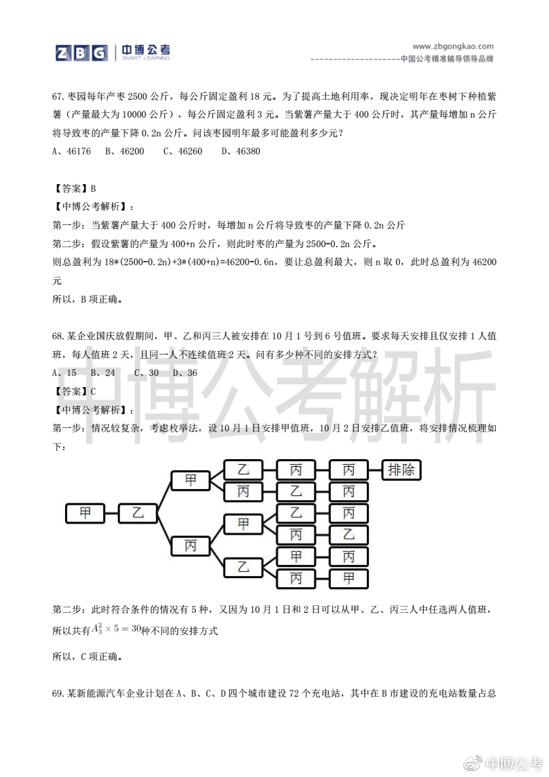 公务员考试笔试真题解析及答案汇总