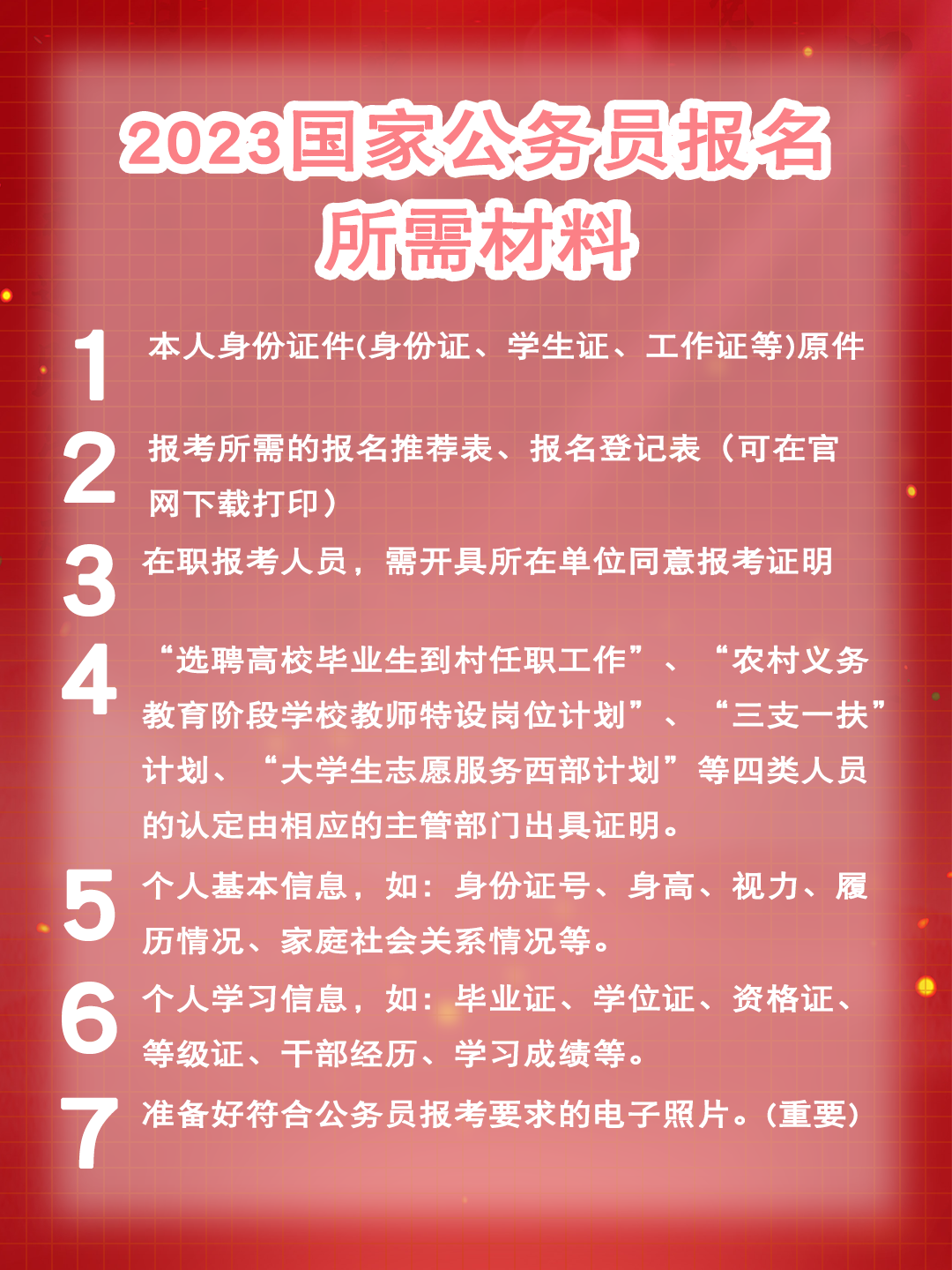 公务员报名所需材料清单，报名材料全解析